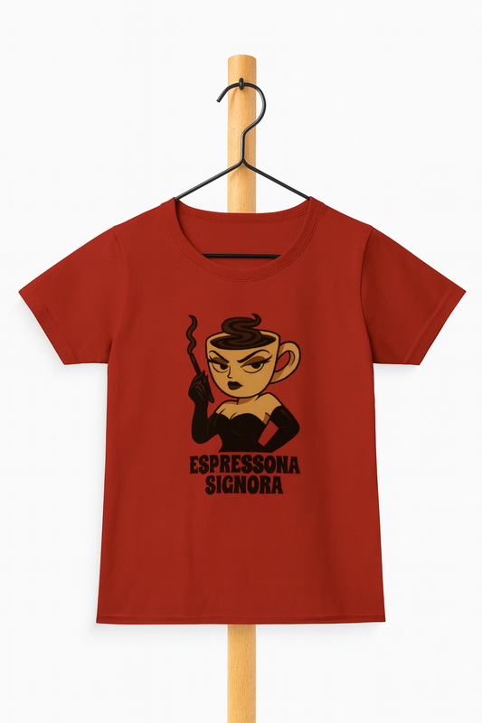 Girl's Crew Neck Espressona Signora T-Shirt