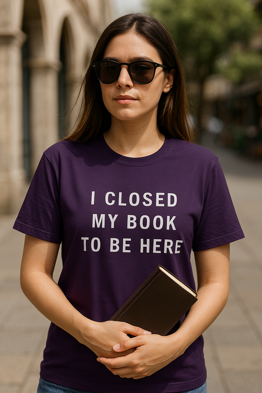 Unisex Oversized Classic I Closed My Book T-Shirt