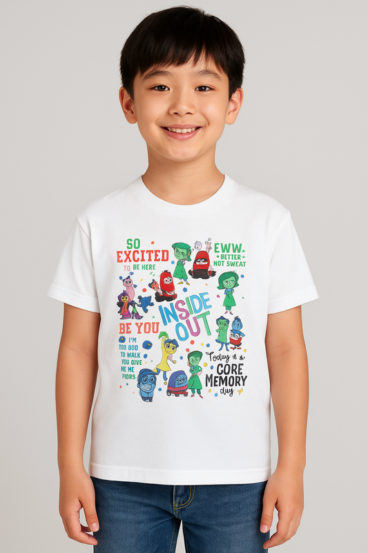 Boy's Crew Neck Inside Out T-Shirt