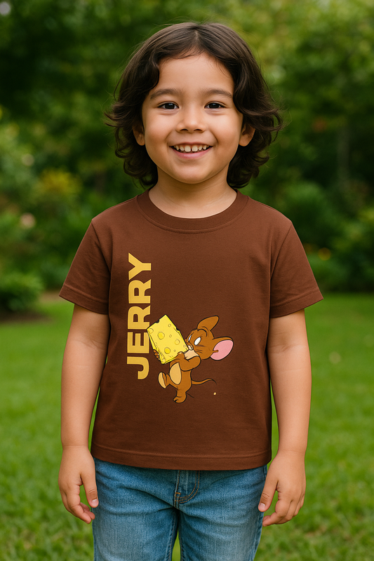 Boy's Crew Neck Jerry and Cheese T-Shirt