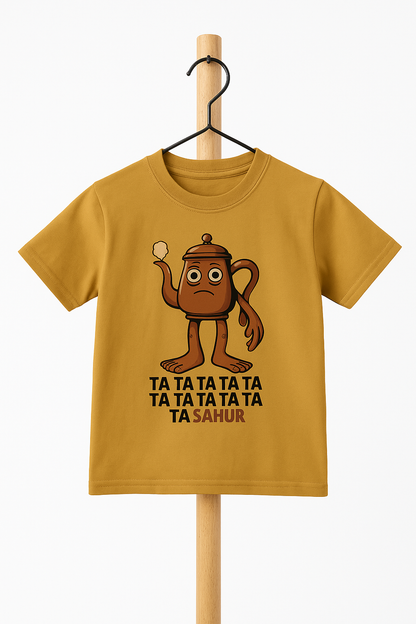 Boy's Crew Neck Ta Ta Ta Sahur T-Shirt