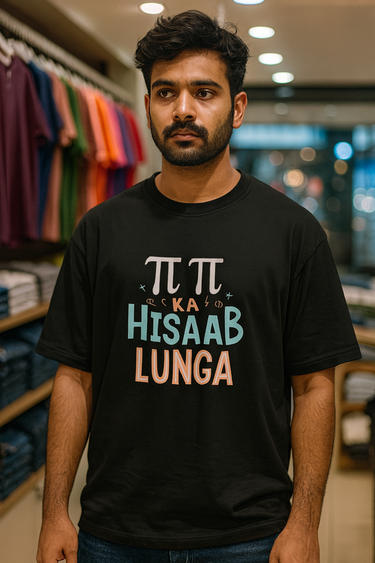 Men’s Terry Oversized Hisaab T-Shirt